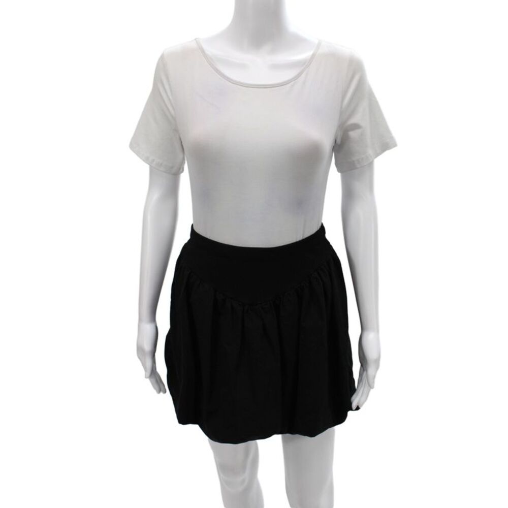 YFB Womens Mini Black Cotton Skirt Pull On Short Casual Size S
